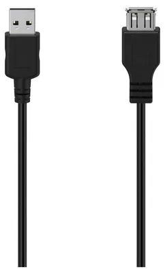 Obrázok produktu pre Hama USB-Verlängerunskabel, USB 2.0, 480 Mbit/s, 3 m, čierna