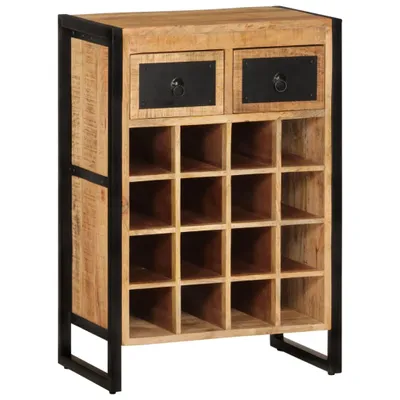 Produktbild von The Living Store Weinregal für 16 Flaschen Massivholz Mango