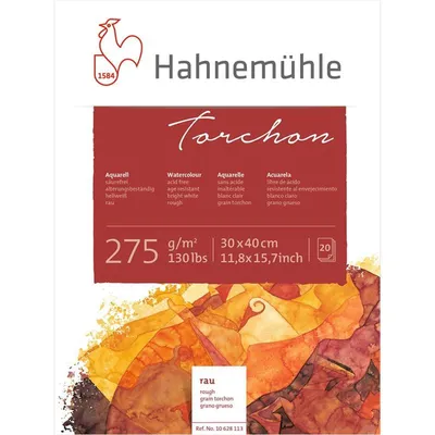 Produktbild von Hahnemühle Torchon Aquarellblock - 275 g/m² - 30 x 40 cm - 20 Blatt