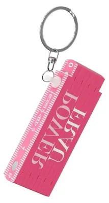 Produktbild von Schlüsselanhänger Mini-Zollstock Mini-Meterstab Geschenk (Pink - Powerfrau - 3917121)