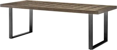 Produktbild von Casa Padrino Esstisch Braun / Bronze 230 x 100 x H. 75 cm - Luxus Küchentisch mit Eichenfurnier Tischplatte