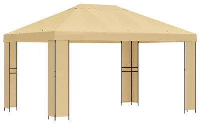 Immagine prodotto di Gazebo vidaXL 4 x 3 m, color crema, in poliestere e acciaio, 190 g/m²