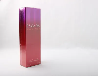 A product shot of a perfume box against a white background.