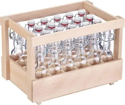Produktbild von Flasche mit Klemmverschluss 40 ml in einem Behälter 24 Stück
