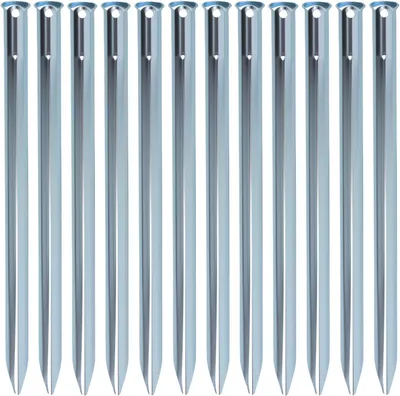 Produktbild von Zeltnägel 30 cm, 12 Stück, Metall, V-Profil, für Camping
