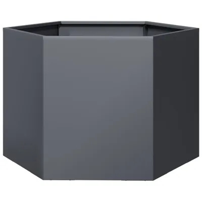 Immagine prodotto di vidaXL Fioriera esagonale antracite 69x60x45 Acciaio
