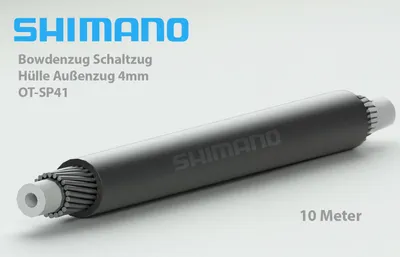 Produktbild von 10 Meter SHIMANO Fahrrad Außen Schaltzug Hülle für Bowdenzug Teflon 4mm GRAU