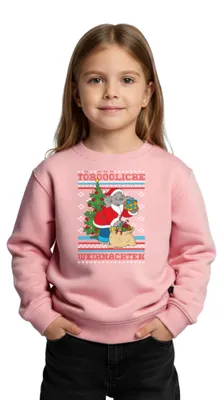 Produktbild von Spreadshirt Benjamin Blümchen Weihnachten Ugly Christmas Kinder Premium Pullover, 122/128 (6 Jahre), Rosa