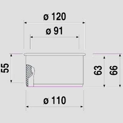 Produktbild von SANIT 58.211.00..0000 Übergangsmuffe DN90/DN100 schwarz
