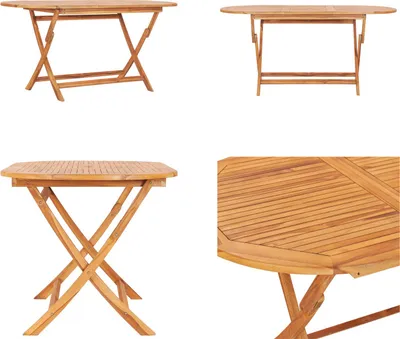 Produktbild von vidaXL Klappbarer Gartentisch 160×80×75 cm Teak Massivholz - Esstisch - Esstische - Garten-Esstisch - Garten-Esstische