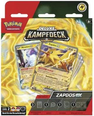 Imagen del producto de Juego de cartas coleccionables Pokémon: Pack de mazos de batalla Deluxe: Vulnona-ex y Zapdos-ex (en alemán)