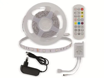 Immagine prodotto di Striscia LED OPTONICA, RGB 4321, 12 V, 30 LED, EEK: F, 12 W, 1200 lm, con telecomando, 5 m