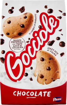 Produktbild von PAVESI Gocciole Chocolate - Kekse mit Schokoladenstückchen 500g x 6 Pack