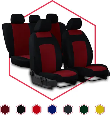 Produktbild von Sitzbezüge Auto Universal Schonbezug Bezüge für Toyota Corolla IX Dunkelrot Set