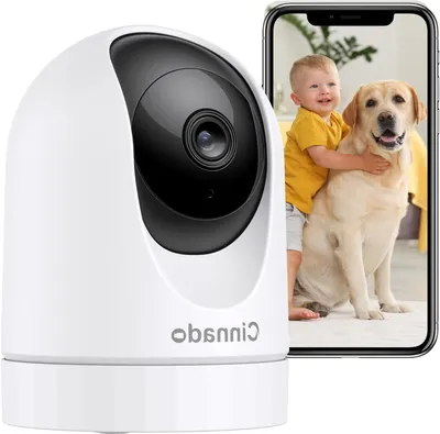 Zdjęcie produktu dla Kamera monitoringu wewnętrznego - Niania z kamerą - Do obserwacji zwierząt i dzieci - Obrotowa (360 stopni) - Rozdzielczość 2K - Biały
