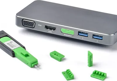 Immagine prodotto di SmartKeeper Mini "DisplayPort" Blocker grün       4 Stk.+Key