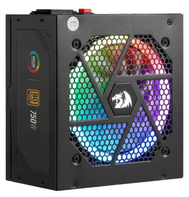 Produktbild von Netzteil, Redragon RGPS750W, 750 W, vollmodular, RGB, 80 PLUS Gold