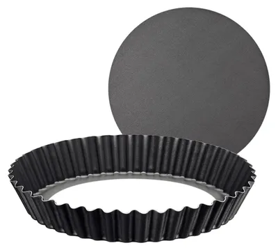 Immagine prodotto di Tramontina BRASIL, teglia per quiche e torte con fondo removibile, diametro 24 cm, rivestimento antiaderente
