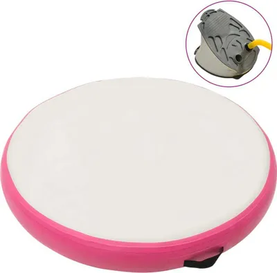 Produktbild von The Living Store Aufblasbare Gymnastikmatte mit Pumpe 100x100x20 cm PVC Rosa