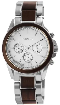 Produktbild von Herrenuhr Edelstahl Chiko "Chiko" Herren - Analoguhr mit Mineralglas - aus Edelstahl und Holz