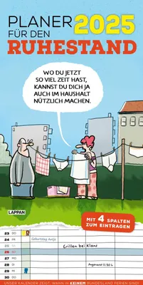 Produktbild von Planer für den Ruhestand 2025: 4 Spalten für jeden Monat