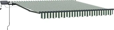 Immagine prodotto di Tenda da sole estensibile vidaXL verde e bianca 350 x 250 cm