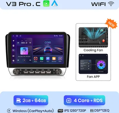 Obrázok produktu pre 10,1" Android 15 Autorádio Carplay pre Mercedes Benz ML/GL-trieda W164 X164 2005-2012 GPS navigácia WIFI BT DAB+ SWC USB 2+64G s otočným gombíkom