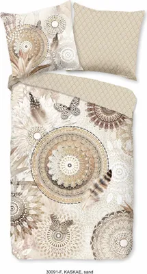 Produktbild von Hip Bettwäsche mit Mandalas und Federn - Kaskae - 155x220 cm - Flanell/ Biber