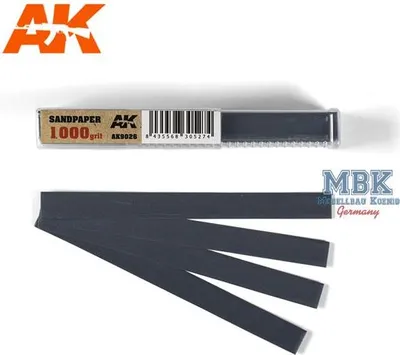 Imagen del producto de AK Interactive S.L. AK-9026 Lija de grano fino 1000 / Papel de lija 1000