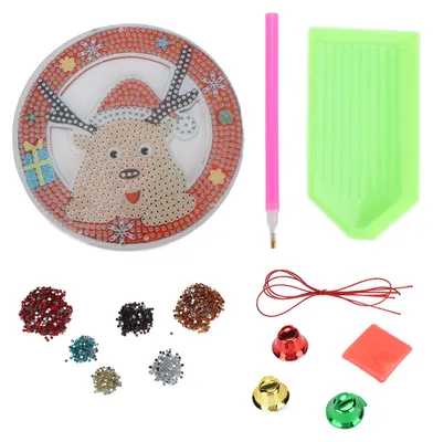 Produktbild von Strassmalerei, niedlicher Elch-Anhänger, DIY-Weihnachtsdekoration, entspannende Ornamente für Zuhause