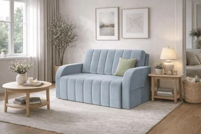 Produktbild von Schlafsessel Sofa mit Schlaffunktion Gästebett Klappsofa mit Bettfunktion mit Bettkasten Couch Sofagarnitur Salon Jugendzimmer - 141 x 90 x 104 cm - Montana 120 (Hellgrau - Paros 5 )