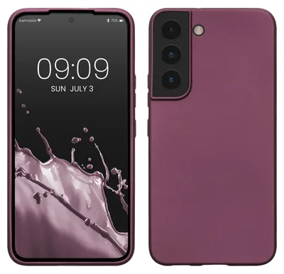 Produktbild von kwmobile Handyhülle für Samsung Galaxy S22 Hülle - Silikon Case metallisch schimmernd - Schutzhülle Cover - Metallic Lavendel