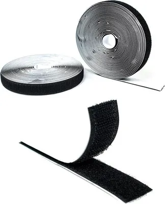 Produktbild von Famanu Klettband 3 m x 20 mm - Extra stark, doppelseitig (Schwarz)
