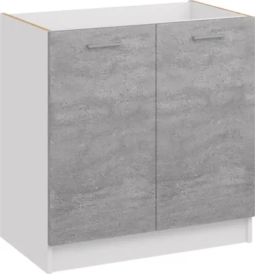 Produktbild von Küchenschrank Kuche Hängeschrank Unterschrank Küchenzeile Kühlschrank , Farbe:Beton, Küchenschränke:spülenschrank 60cm