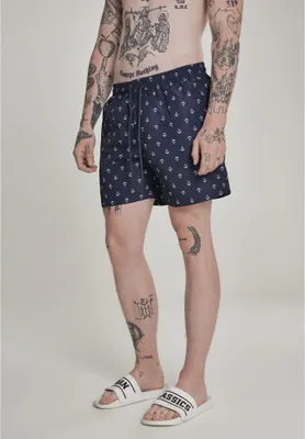 Obrázek produktu pro Pánské kraťasy Urban Classics Pattern?Swim Shorts anchor/navy - L