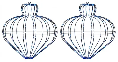 Productafbeelding van Kerst Finial Licht 2 st 384 LED's Blauw Dia. 40 x 40 cm