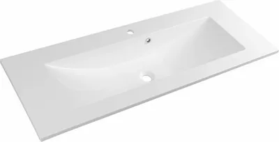Zdjęcie produktu dla Sapho Yukon - Umywalka 1200x450 mm, z przelewem, z 1 otworem na baterię, biała YU121