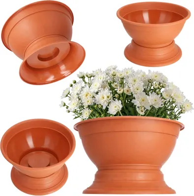 Obrázok produktu pre Kvetináč na kvety – kvetinová misa – Ø 18 cm – veľkosť L – oranžová
