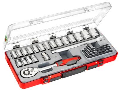Produktbild von CONNEX Steckschlüssel-Satz 1/2" 25-teilig, COX580225