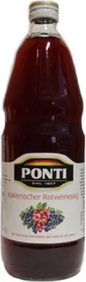 Produktbild von Ponti Aceto di Vino Rosso, rubinrote Farbe, der Klassiker, 1 L