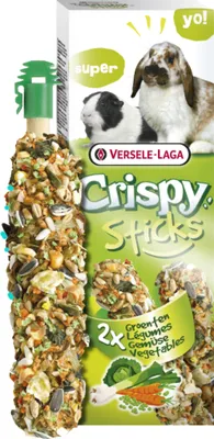 Zdjęcie produktu dla Versele Laga – Sticks Rabbits-Guinea Pigs Vegetables – Wypiekane Kolby Warzywne dla Królików i Kawii Domowych, 110 g