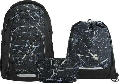 Produktbild von Coocazoo Mate Reflective Splash Schulrucksack Set 3tlg.