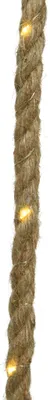 Produktbild von LED Solar Seil Lichterkette 5m Jute Kunststoff Warmweiß