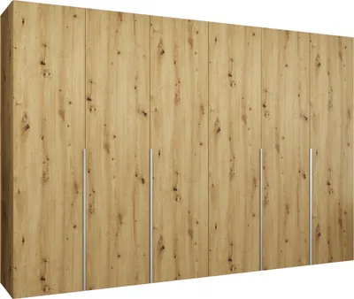 Produktbild von MEBLE KRYSPOL, Kleiderschrank, Schrank 300x202x52, Artisan Eiche, Griff Kaschmir