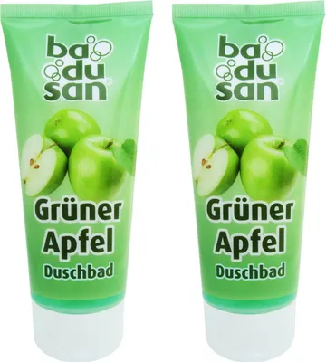 Produktbild von 2er Pack Badusan Duschbad Grüner Apfel Tube 200ml