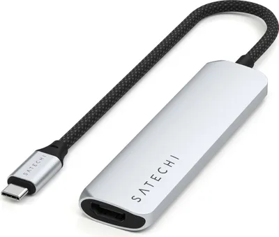 Produktbild von Satechi USB-C Slim Multi-Port Hub (4 in 1), Silber