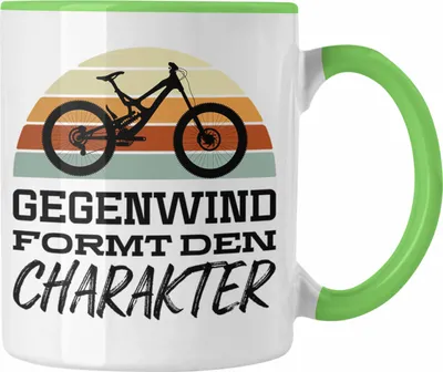 Produktbild von Trendation - Fahrrad Radfahrer Geschenk Rennrad Bike Geschenkideen Tasse Fahrradfahrer Kaffeetasse (Grün)