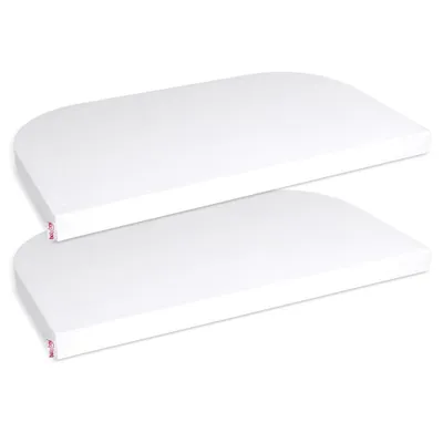 Produktbild von babybay Jersey Spannbetttuch Deluxe Doppelpack passend für Modell Original, weiß Weiß 2 Stück 100% gekämmte Baumwolle