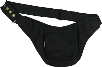 Produktbild von Premium Gürteltasche - Nico - schwarz - messingfarben - Bauchtasche - Hüfttasche