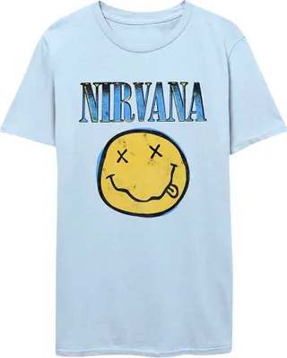Produktbild von Nirvana Xerox Happy Face Blue Light Blue S T-Shirt